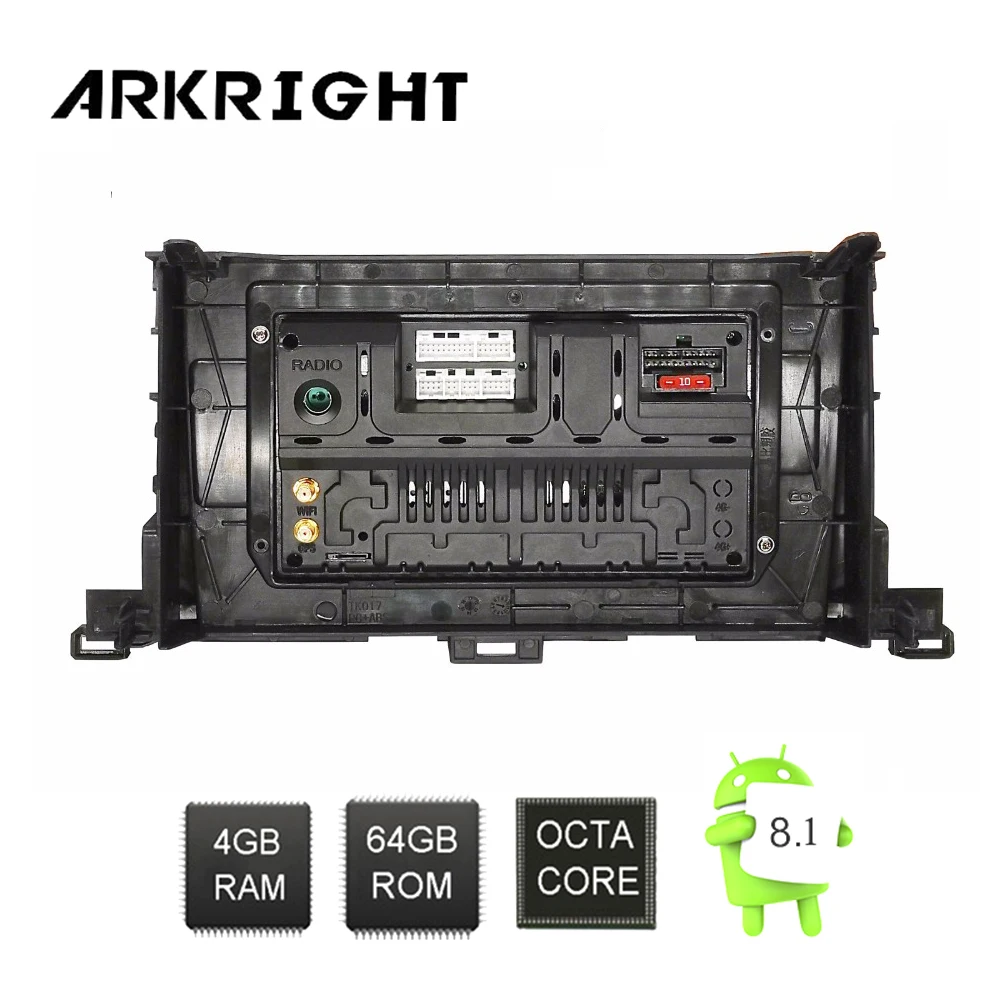 ARKRIGHT 10,1 ''автомобильный Радио/центр mulitimedia gps Android системный блок для Toyota Highlander ips экран Автомобильный плеер