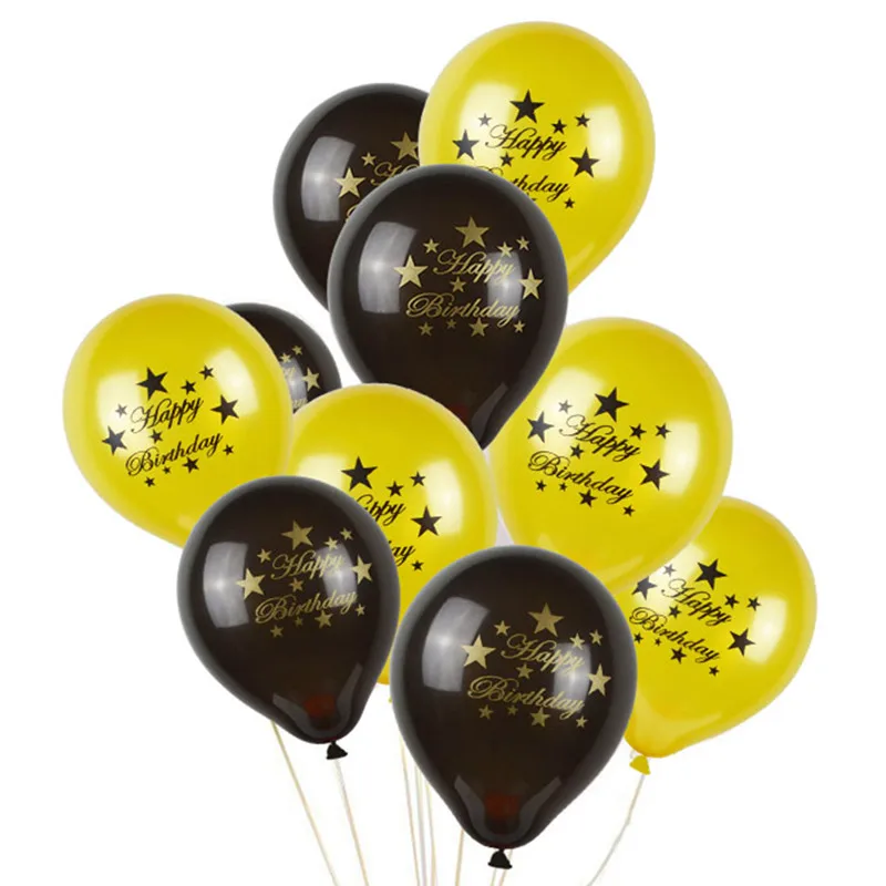 5Pcs 10Inch Latex Inflatable Balloons Happy Birthday Air Ball Accessories Decorati Baby Shower Kids Home Favor Supplies | Дом и сад