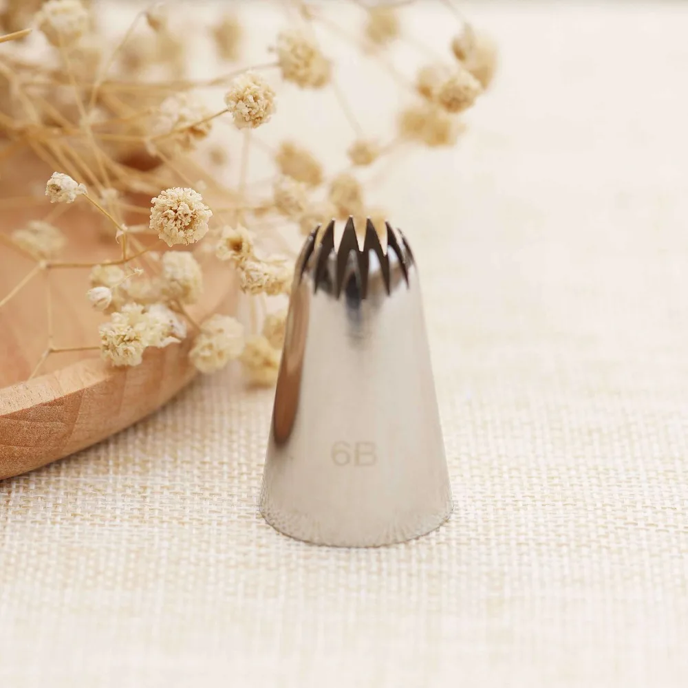 

#6B Piping Nozzle Cake Decorating Icing Tips Stainless Steel Tube Nozzle Baking & Pastry Tools Bakeware