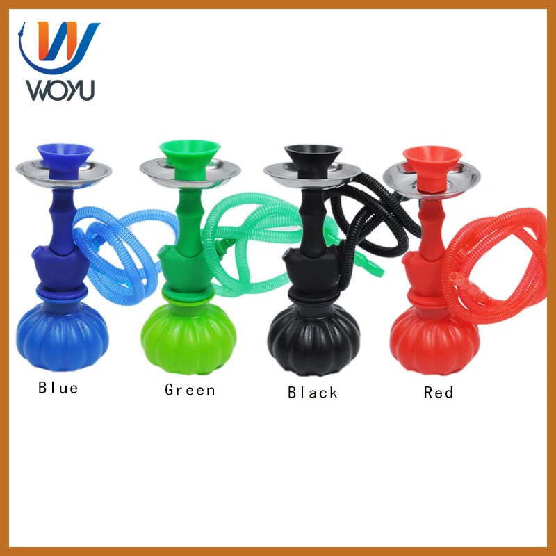 

1 set single tube silicone hookah pipe set red pumpkin tobacco hubbly-bubbly water pipe Hookah charcoal free shipping