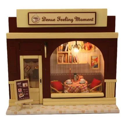 Европейский Магазин, модель, набор, рок-время, сборный миниатюрный кукольный домик, сделай сам, кукольный дом, комнатная коробка, домашний игрушечный дом ручной работы, любимый подарок для девочки - Цвет: Dence Feeling Moment