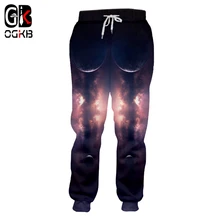 OGKB повседневные тренировочные штаны модные женские/мужские 3D принты ночные космические Спортивные штаны брюки для хип-хопа шаровары с кулиской 5XL
