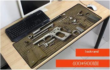

Yuzuoan New Pistol Waterproof Anti-Slip Computer Accessories Laptop PC Overlock Edge Mouse Pads Speed Up Mice Pad 900x400x3mm