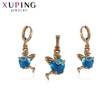 Xuping, модное роскошное Ювелирное Украшение, комплекты Ангел любви золото Цвет покрытием высокие качественные Подвески ювелирное изделие в подарок для Для женщин S56-64073