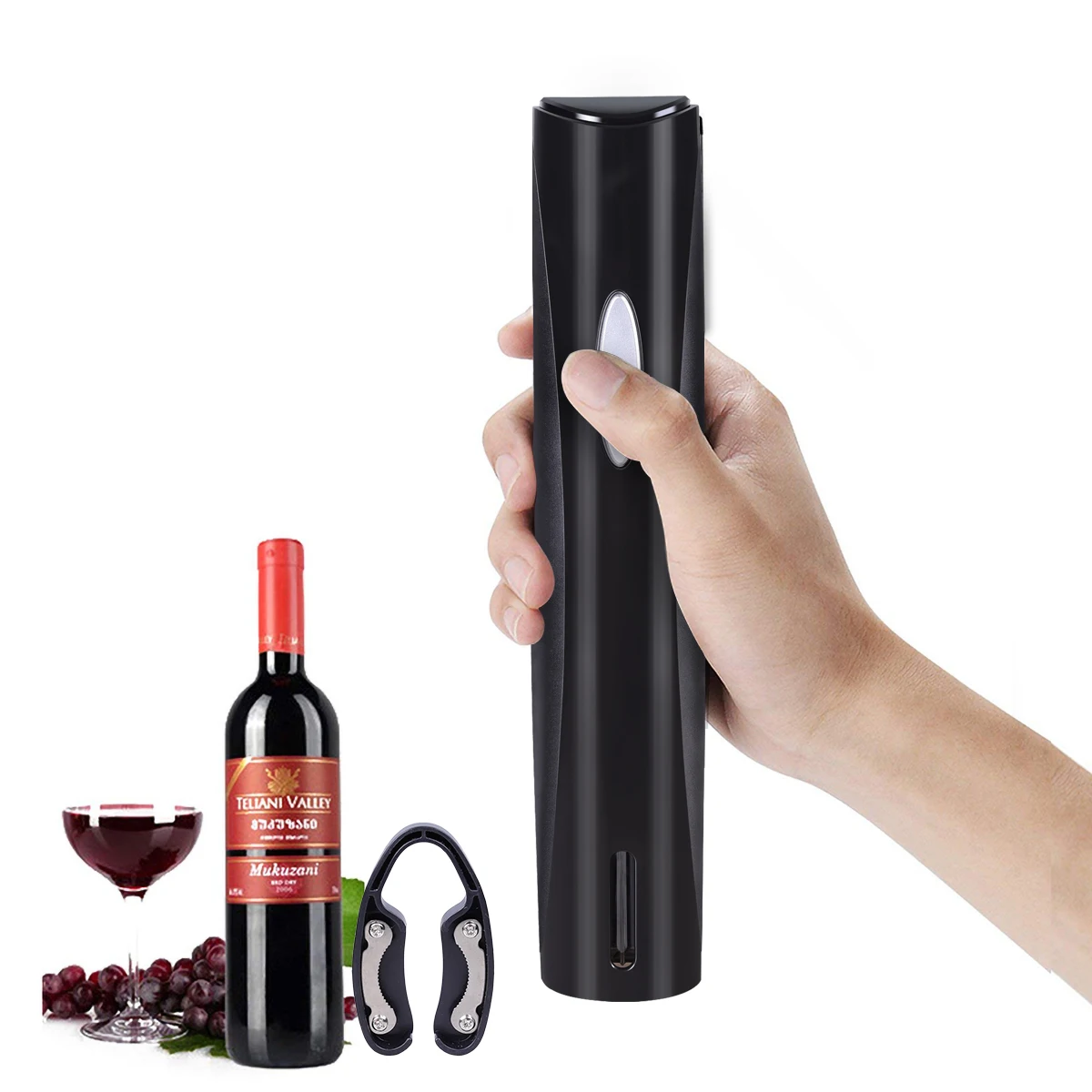 

Electric Wine Opener Stainless Steel Corkscrew Automatic Wine Bottle Opener Kit Cordless Foil Cutter
