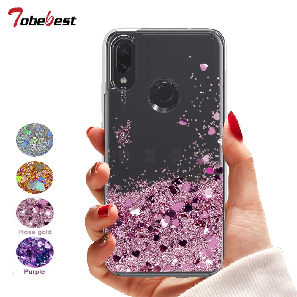 New Bling Glitter Liquid Case For Redmi Note 6 Silicone Coque Xiaomi Pro Dynamic Qicksand Star Love Back Cover |