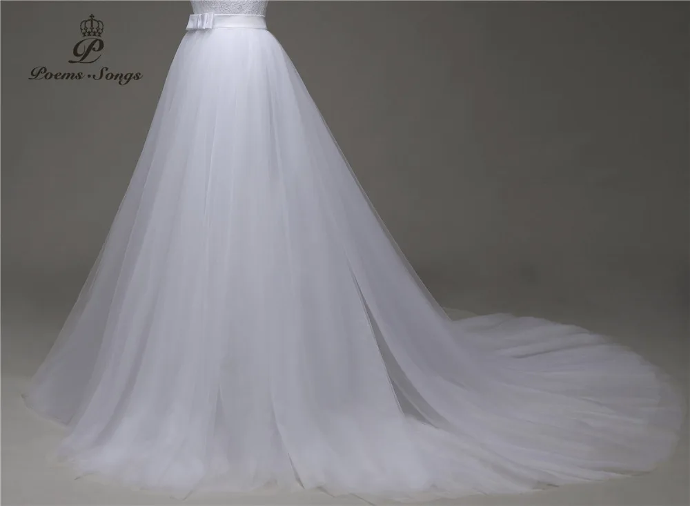 US $51.30 Poemssongs Custom Made High Quality Only Sale Silky Organza Detachable Train Not Included Wedding Dress