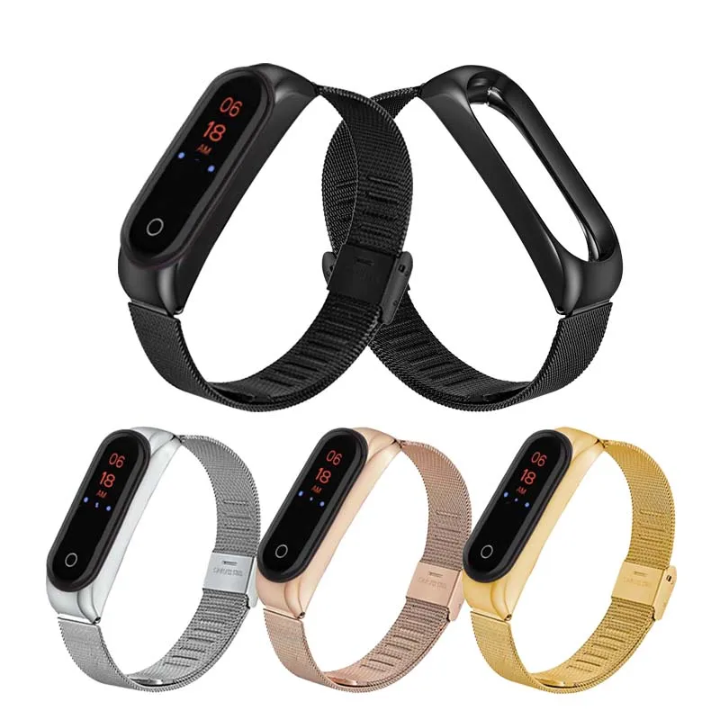 Для Mi Band 4 браслет для Xiaomi металлический ремешок на запястье из нержавеющей стали