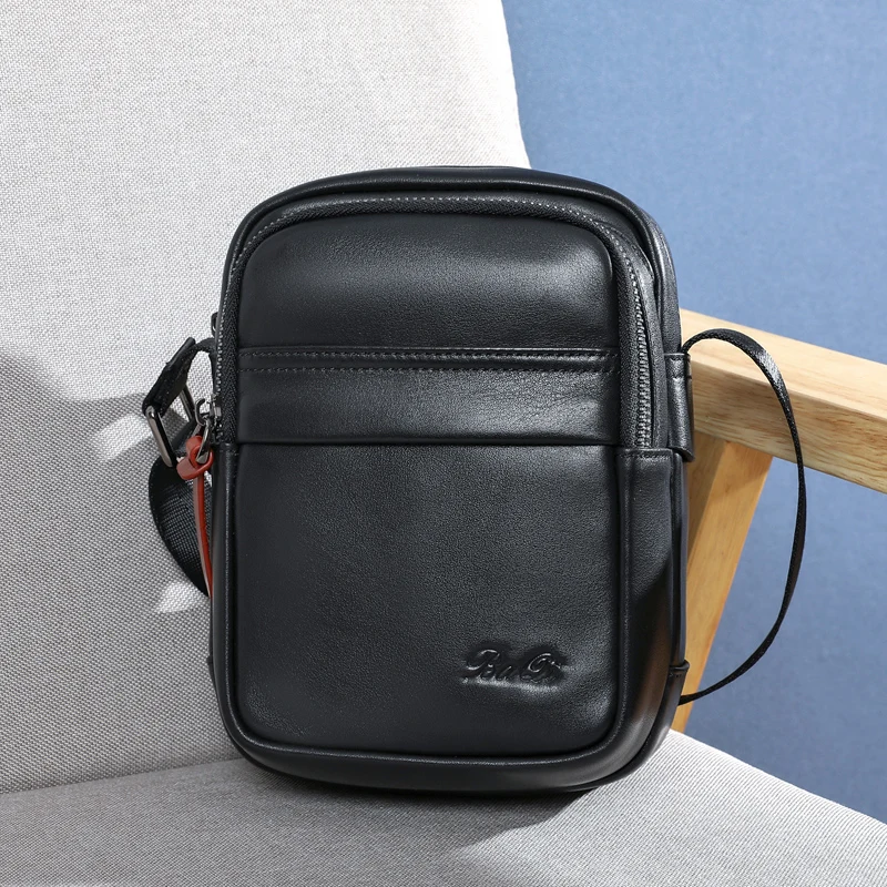 

BAQI Brand Men Handbags Messenger Bag 2019 Fashion Genuine Leather Cowhide High Quality Men Shoulder Bags Crossbody Casual Bag