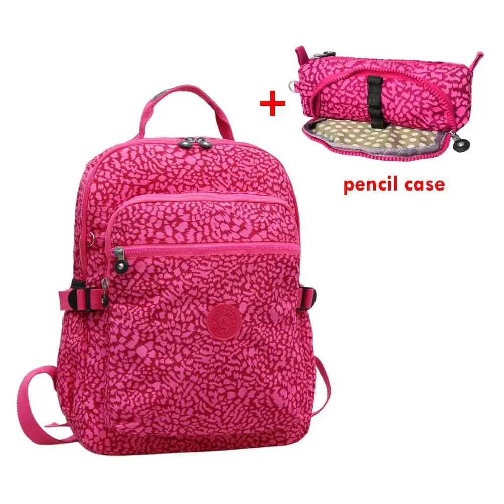 2 pieces Leopard ACEPERCH Повседневный школьный рюкзак для подростков Mochila Escolar дорожные школьные сумки рюкзак для ноутбука с брелок "Обезьяна" - Цвет: 2 pieces Leopard