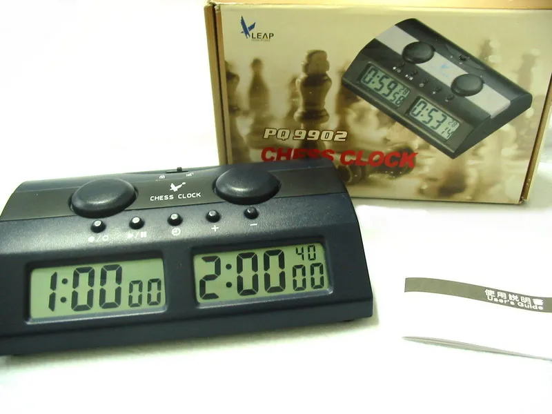 

LEAP PQ9902C DIGITAL CHESS TIMER MASTER TOURNAMENT GAME CLOCK HANDHELD ELECTRONIC BOARD Player SET QUARTZ TRANIER MAN PIECE