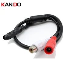 mini audio capturer Mini Mic Audio CCTV Microphone Cable RCA Output Sound for Security DVR Cameras