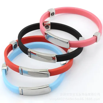 

Radiation-proof energy health care water-proof silicone wristband negative ion Bracelet mobile Bracelet wireless anti-static Bra
