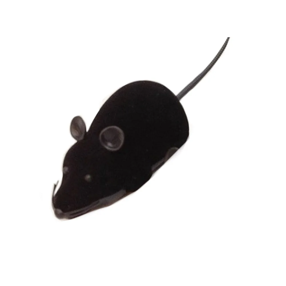 Wireless Mock Prank Scary Fake Rat RC Mouse Party Toy Simulation Bugs - Цвет: Black