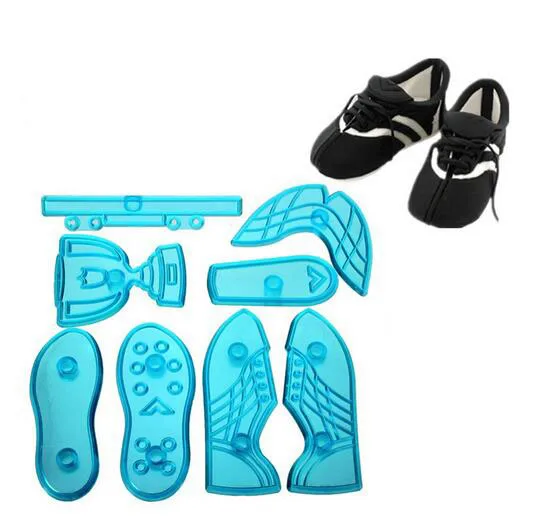 

A123 8PCS Football Shoes Shape Plastic Cake Mold Decorating DIY Tools Fondant Chocolate Cookie Cutter Tools