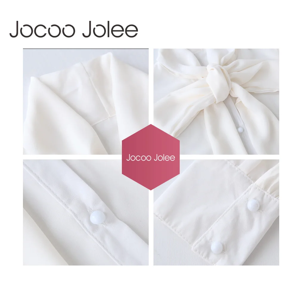 Модная шифоновая женская блузка Jocoo Jolee с длинным рукавом повседневные топы