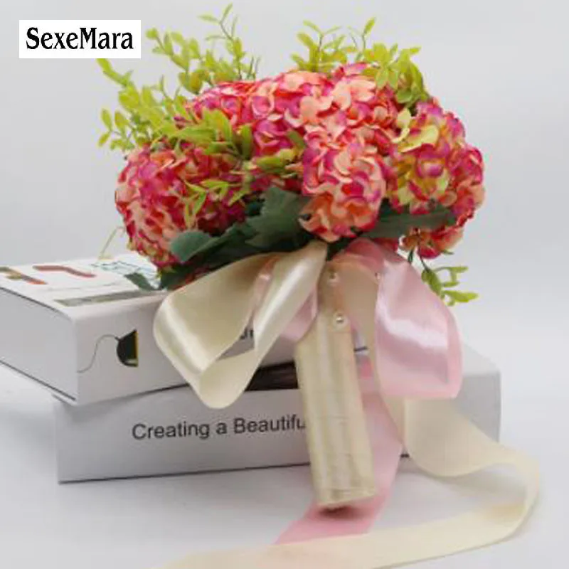 SexeMara невесты Свадебный букет невесты романтический свадебный букет цветок свадебные аксессуары для невест - Цвет: photo