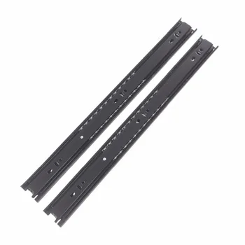 

Furniture Drawer 425mm Length Telescopic 3-fold Sliding Rails Black 2pcs