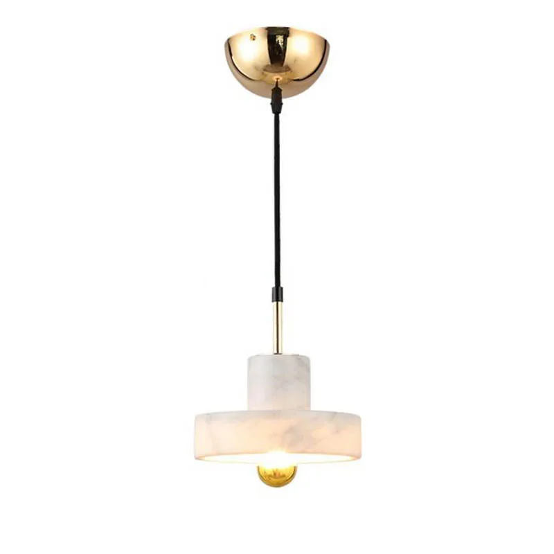 

Nordic style Japanese creative marble chandelier modern minimalist light luxury restaurant bar bedroom bedside golden chandelier