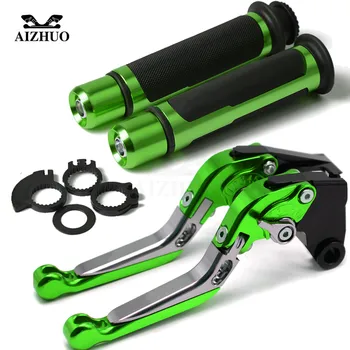 

Motorcycle Brake Clutch Lever Adjustable+Handle Grips For KAWASAKI Z800 Z800E Z 800 VERSION 2013-2017 2014 2015 2016
