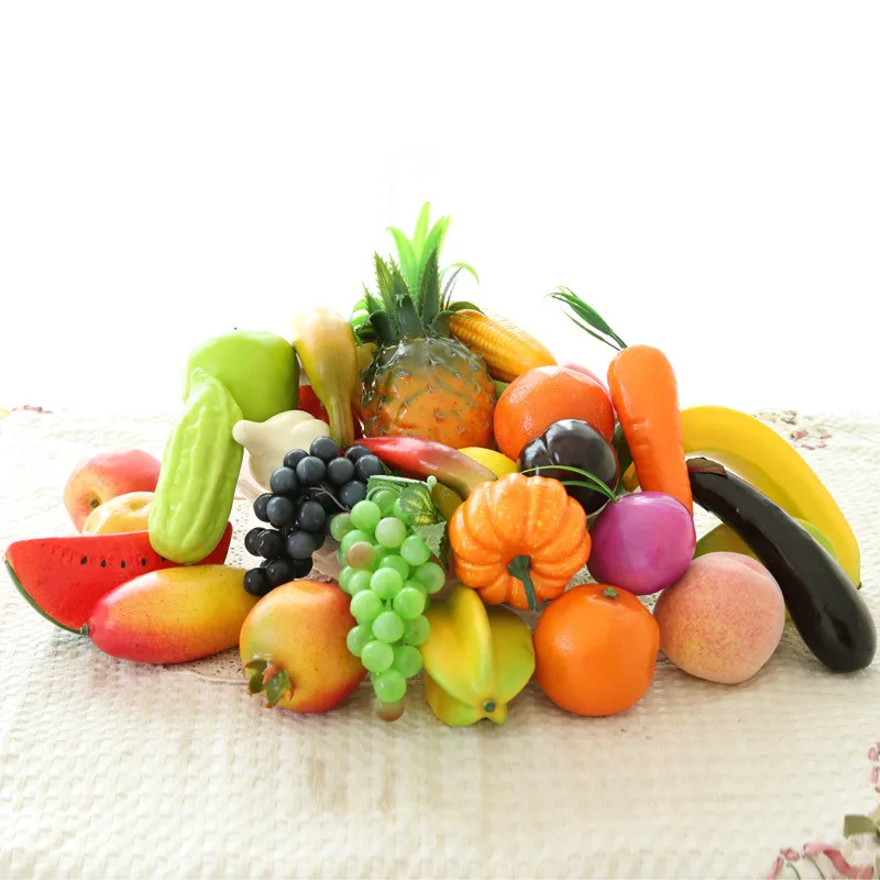 

Artificial Fruit Emulation fruits and vegetables with plastic fruits Wedding Party shoot props Home Decoration Fruit Decorations