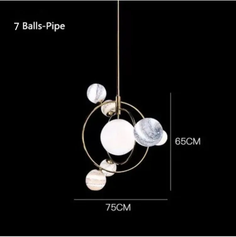 Стиль, светодиодная Люстра для зала, гостиной, космос, планета, стеклянный шар, подвесной светильник для ресторана, художественный дизайн, подвесной светильник для спальни, домашний декор