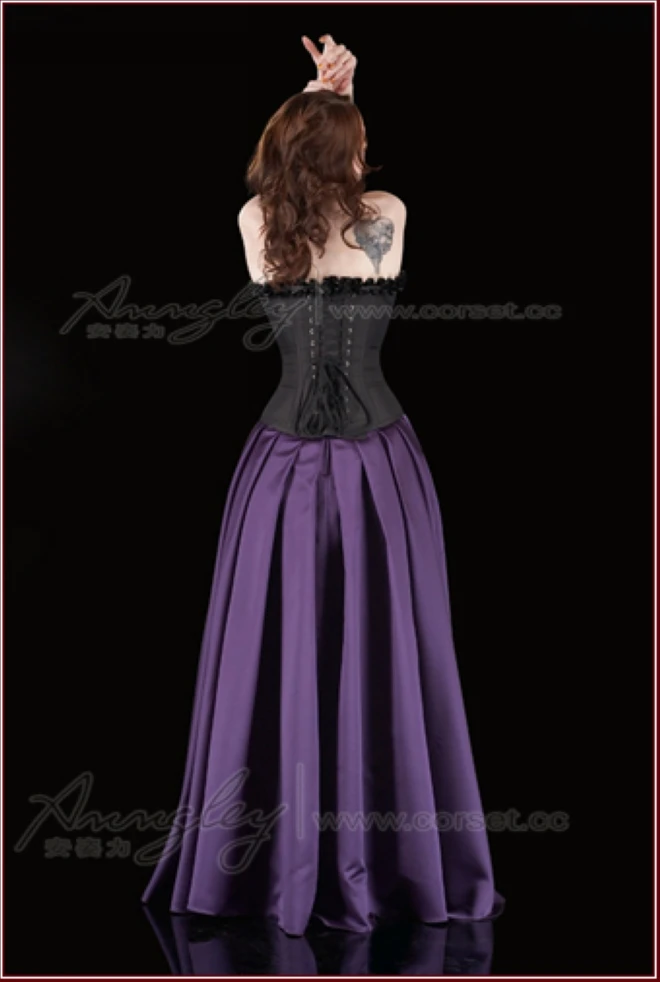 purple and black combination dress