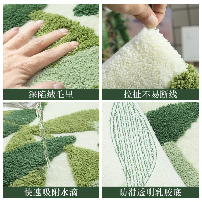 Preise LOUTASI Green Leaf Matte Bad Matte Fußmatte Saugfähigen Anti slip Teppich für Wohnzimmer Küche Bad Schlafzimmer Teppich Alfombra de bano
