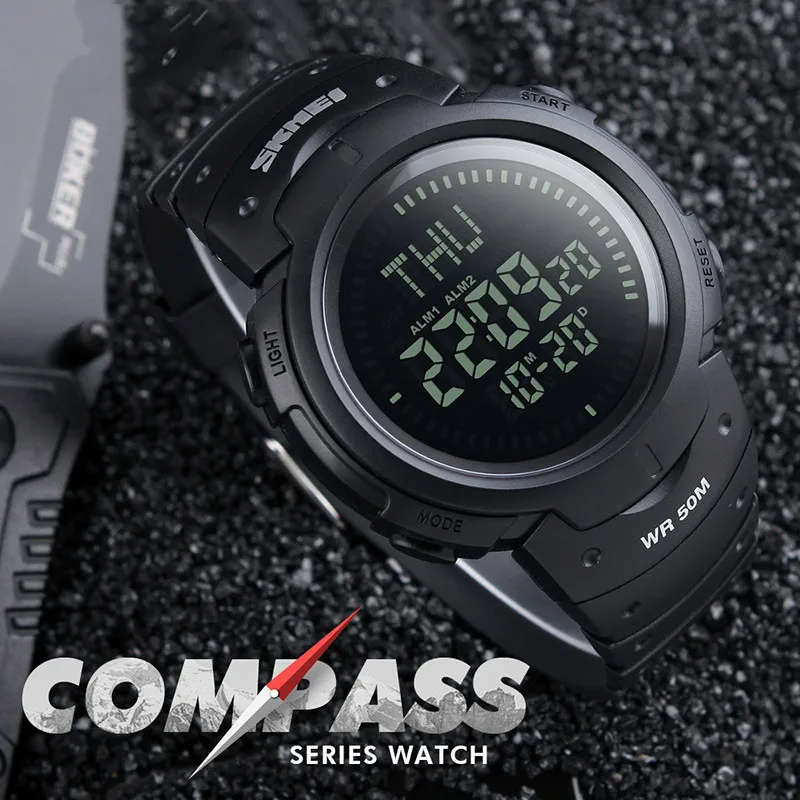 Compass Sports Watches Men Countdown World Time Wristwatches Digital Watch 50M Water Resistant Relogio Masculino 1231 Compass Sports Watches Men Countdown World Time Wristwatches Digital Watch 50M Water Resistant Relogio Masculino 1231