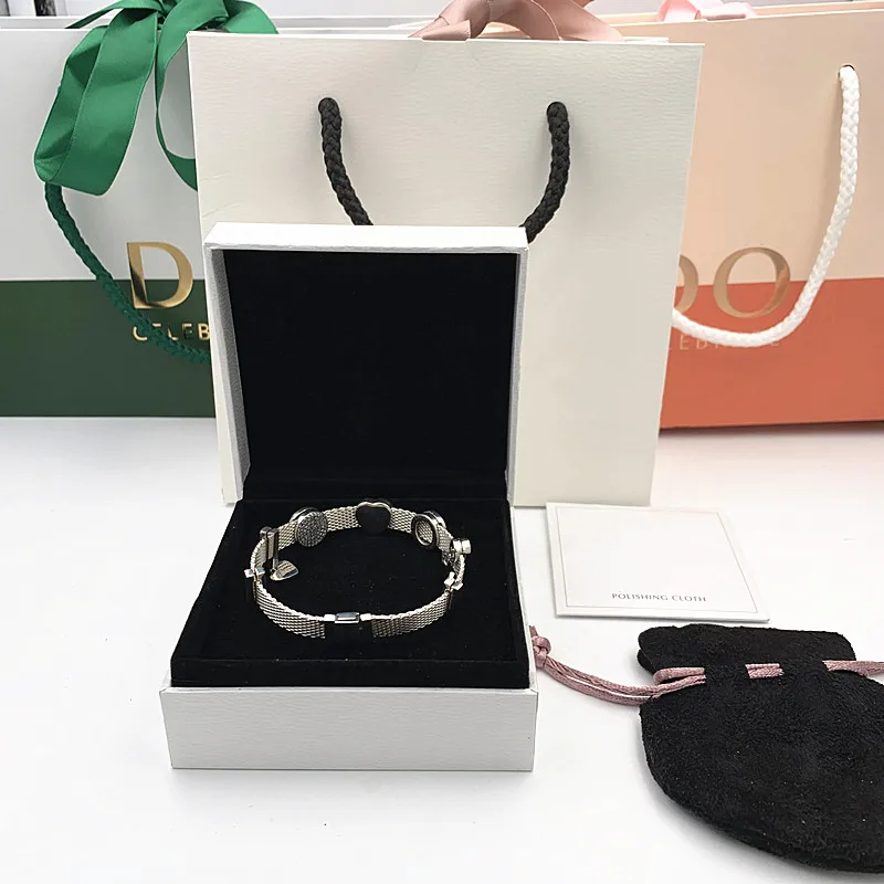

2019 NEW Charm Engraved S925 silver bracelets chain pandoras reflexions bracelet jewelry women,1pz