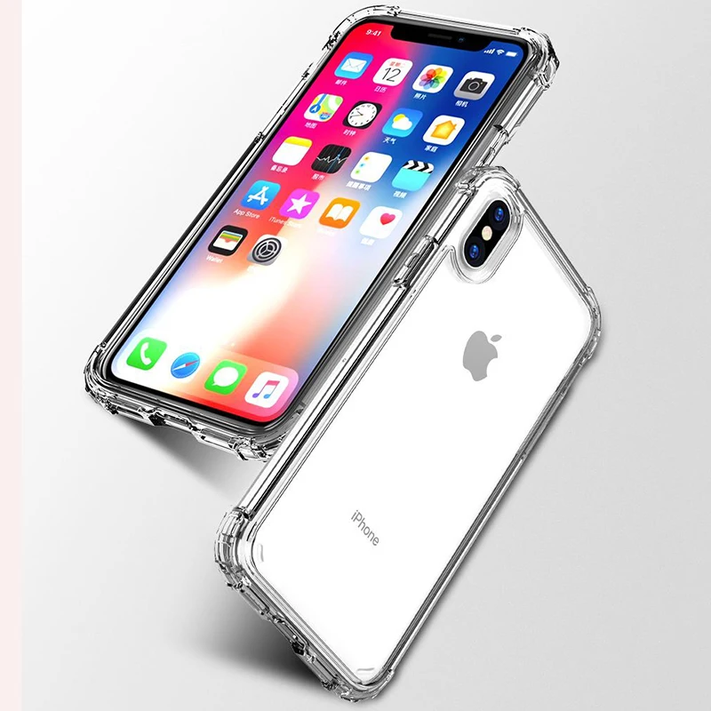  Mode Stoßfest Bumper Transparent Silikon Telefon Fall Für iPhone 11 X XS XR XS Max 8 7 6 6S plus Kl