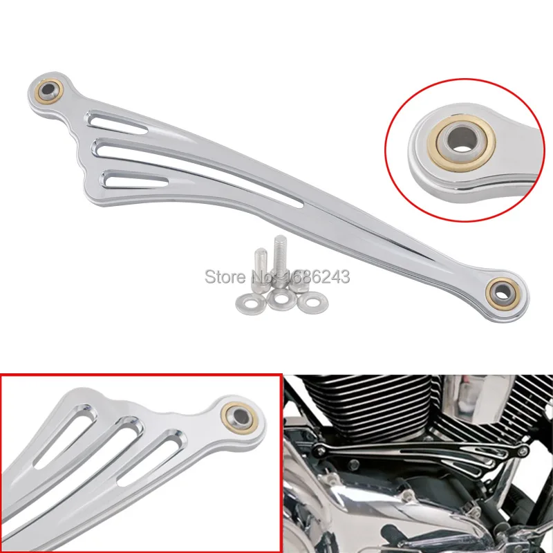 Motorcycle Chrome Shift Linkage Lever Shifter Link Alloy Gear Wing FIts