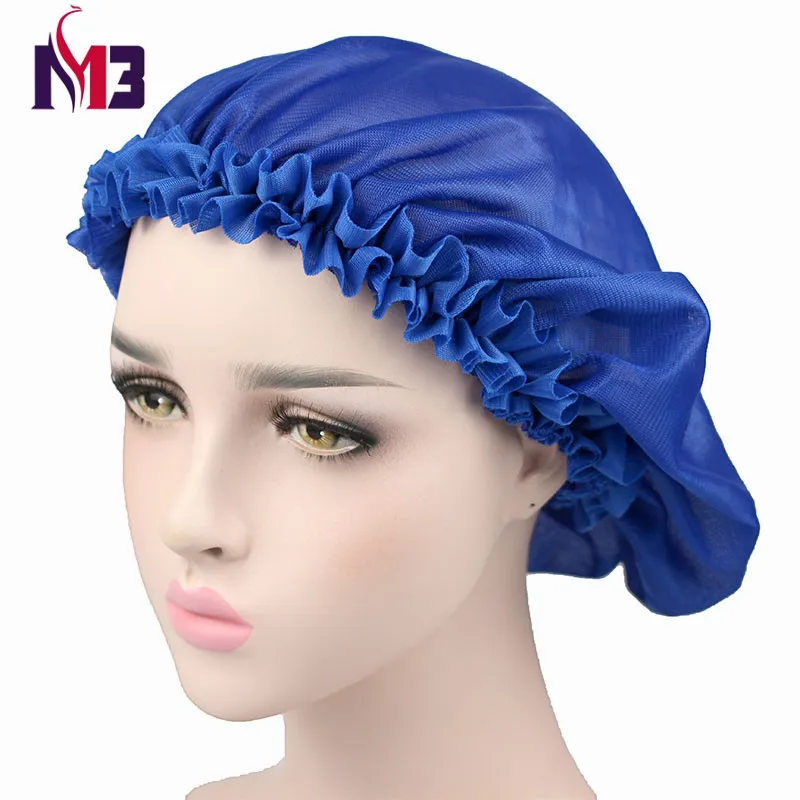 

New Fashion Women Donna Lace Sleep Cap Satin Bonnet Cap Soft Breathable Turban Beanie Hat Sleeping Cap