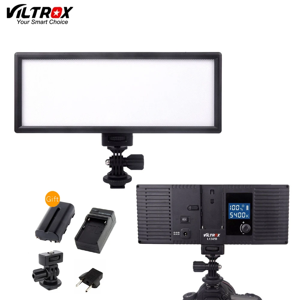 Viltrox L132B Светодиодная лампа для видеосъемки ультратонкий ЖК дисплей с