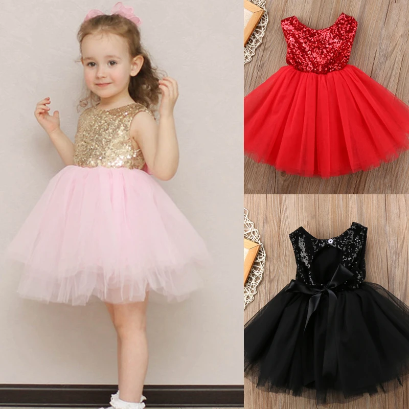 Summer Kids Infant Baby Girls Lace Party Princess Tutu Dresses Holiday Sundress