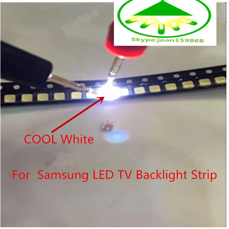 200 шт. 1,5 Вт 3В 350MA 3228 2828 лампочки для поверхностного монтажа светодиодный лампы холодный белый для samsung светодиодный ТВ Подсветка лента для ремонта