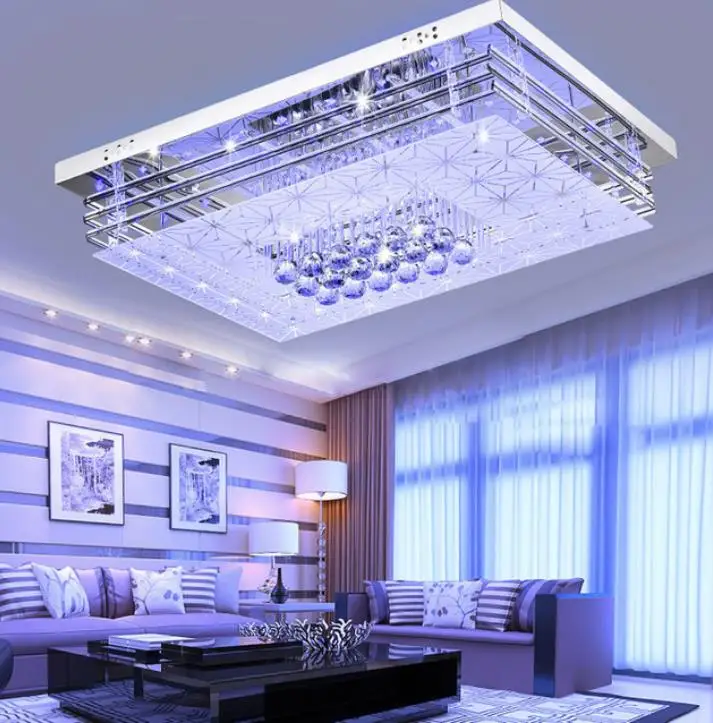 ЦВЕТНОЙ ПОТОЛОК Светодиодная лампа для потолка лампа 4 цвета светодиодный потолочный светильник для гостиной спальни с пультом дистанционного управления только 220 В
