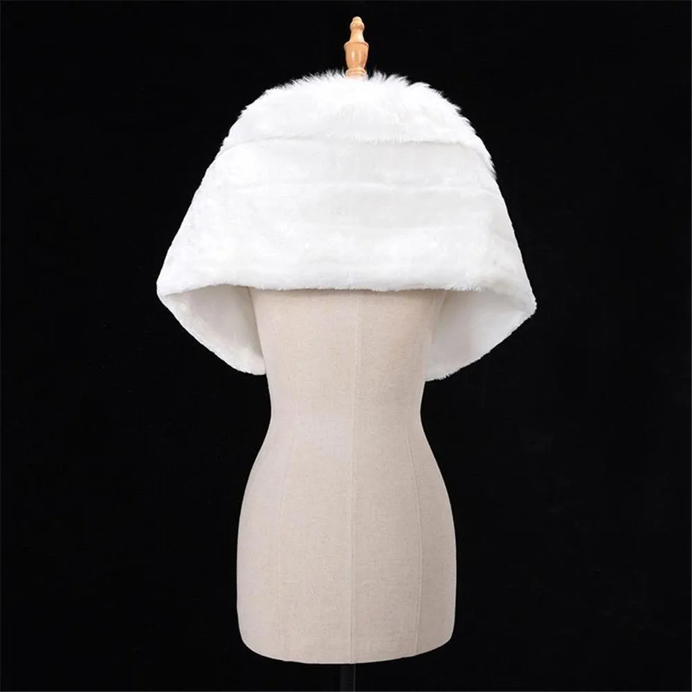 6 стилей белый красный Для женщин свадебные болеро из искусственного меха Обёрточная бумага шаль куртка накидка-палантин пальто короткий