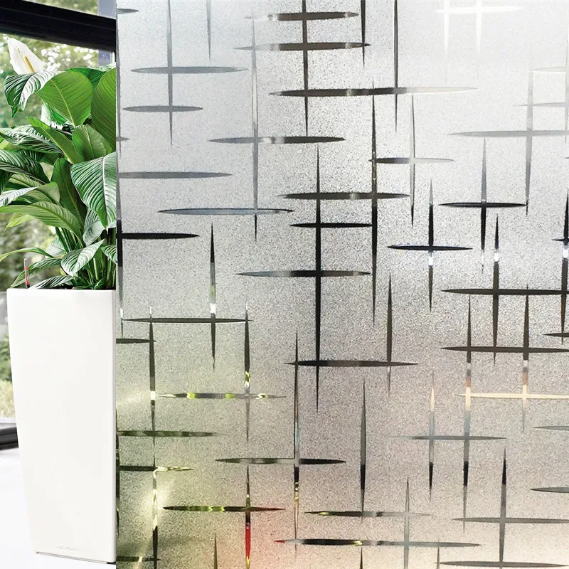 

45*200cm/lot Privacy Decorative Window Film Embossing Frosted Static Cling Window Stickers For Glass Foil Sliding Door Bedroom