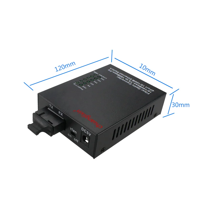 Ethernet медиаконвертер 10/100 м 4 порта + 1 оптоволоконный порт Оптический SC 1310/1550nm AB