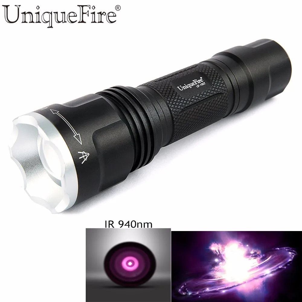 UniqueFire UF-1507 фонарь охотника 940nm ИК инфракрасного ночного видения 3 режима лампы факел с дистанционным переключателем давления, Крепление прицела