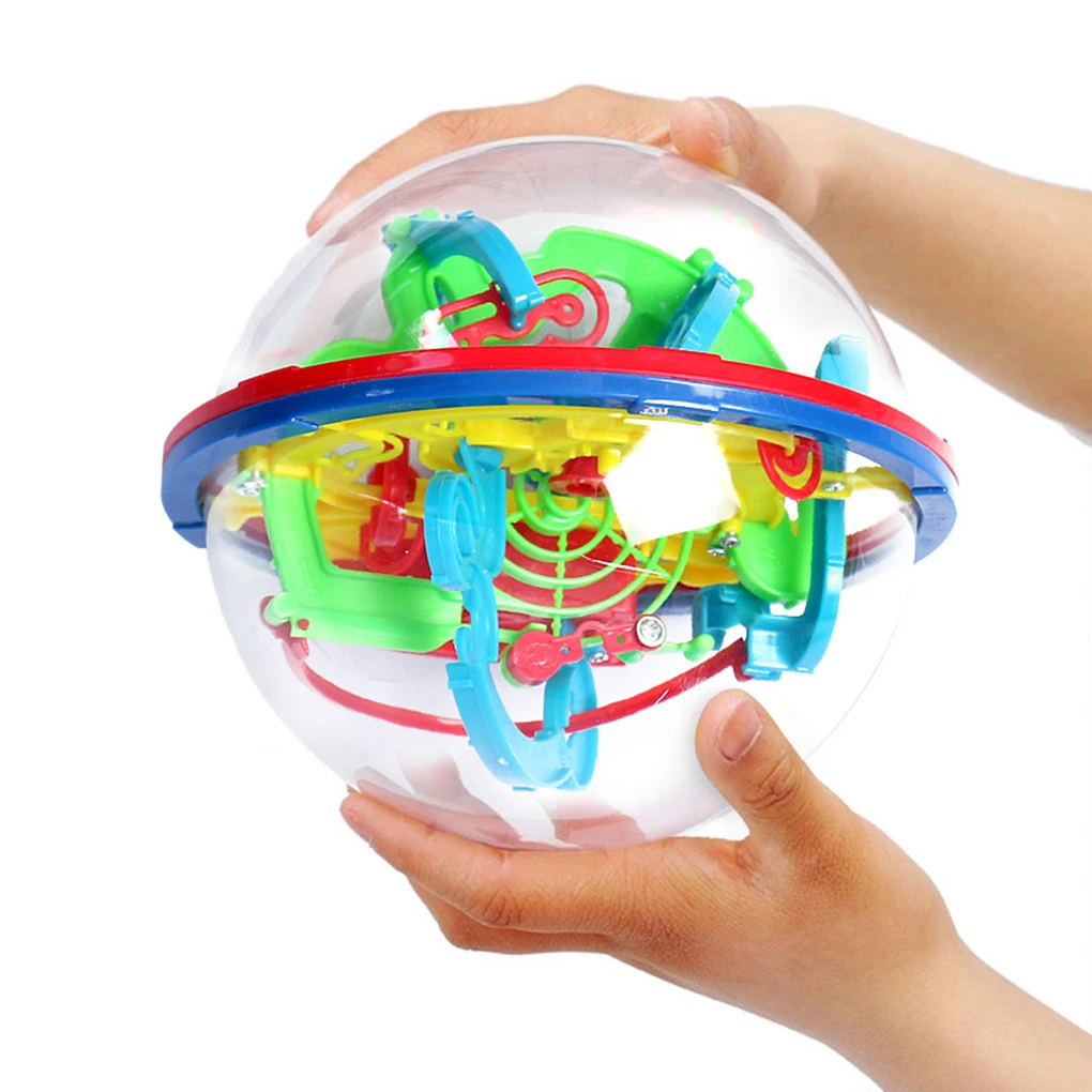 Новый 3D волшебный лабиринт мяч 100 уровней интеллект прокатки Игра Головоломка Логические Bay дети игрушечные лошадки