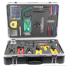 26 шт. набор волоконно-оптический кабель инструмент для склеивания комплект, волоконно-оптический кабель Строительный набор инструментов, волокно FTTx набор инструментов IH-TK63