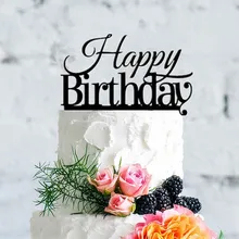 Акрил с днем рождения торт Топпер для день рождения партии аксессуары для украшения торта украшения