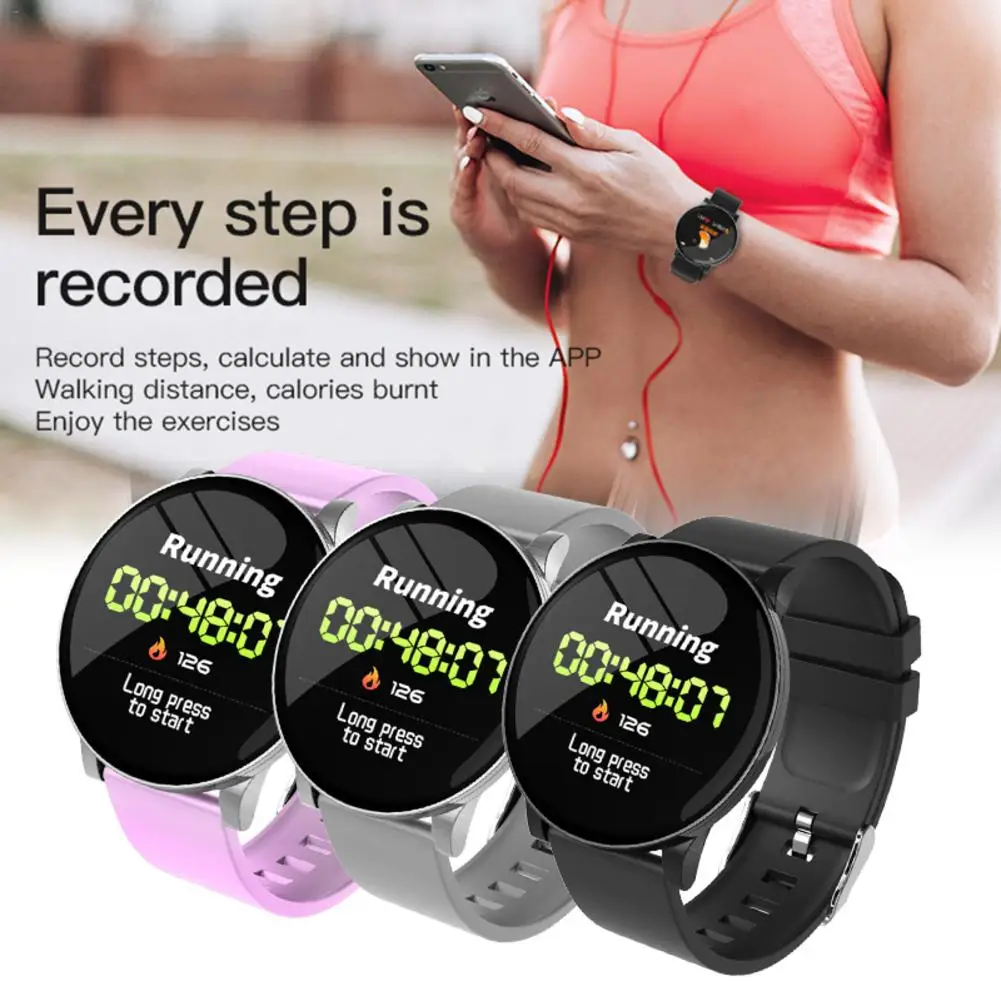 

Bluetooth Waterproof Smart Bracelet Heart Rate Blood Pressure Oxygen Monitoring Multi-function Sport Smart Watch For Android IOS