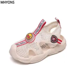MHYONS/модные детские светящиеся сандалии с героями мультфильмов для мальчиков, пляжная обувь, детские сандалии со светодиодами, кроссовки