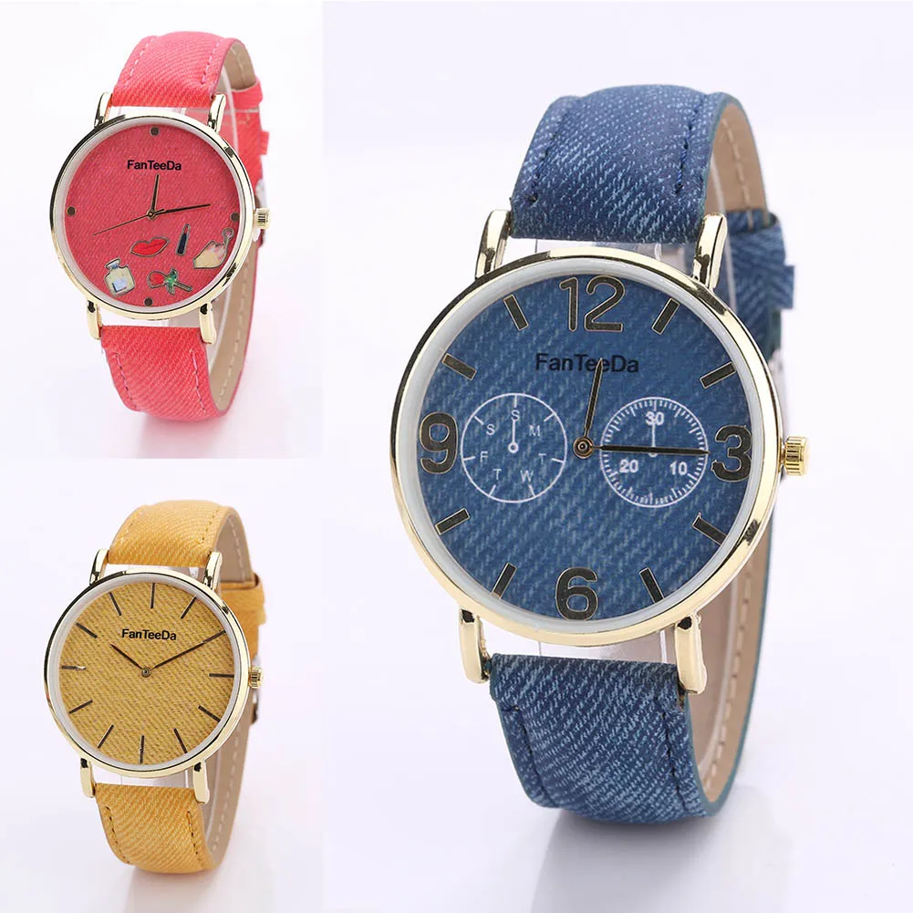 

New Fashion Imitation Cowboy Pure Color Big WatchFace Fashion Watch Women Wrist Watches Gift High Quality LL@17