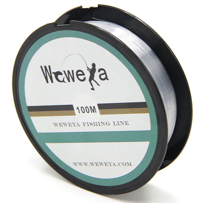 

Weweya Strong Nylon 100m Fishing Line Transparent Fluorocarbon Fishing Leader Lines Monofilament Fish Accessories