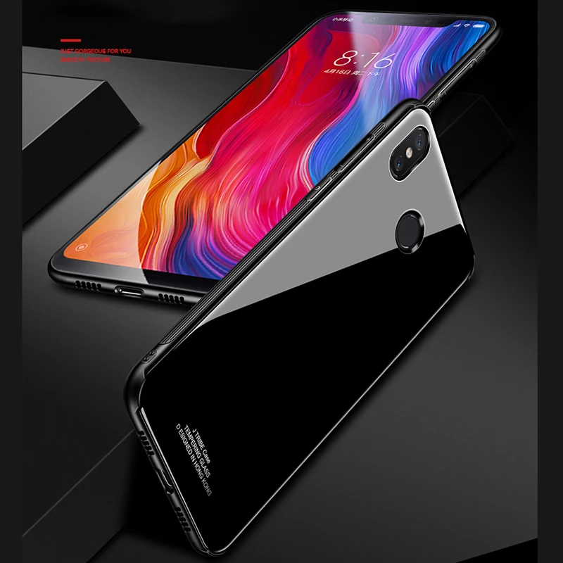 

Case For Huawei Mate 20 Lite Mate20Pro P30 P20 Lite P20 Pro Cover Luxury Tempered Glass Shockproof Case For Xiaomi MI8 Mi6X Case