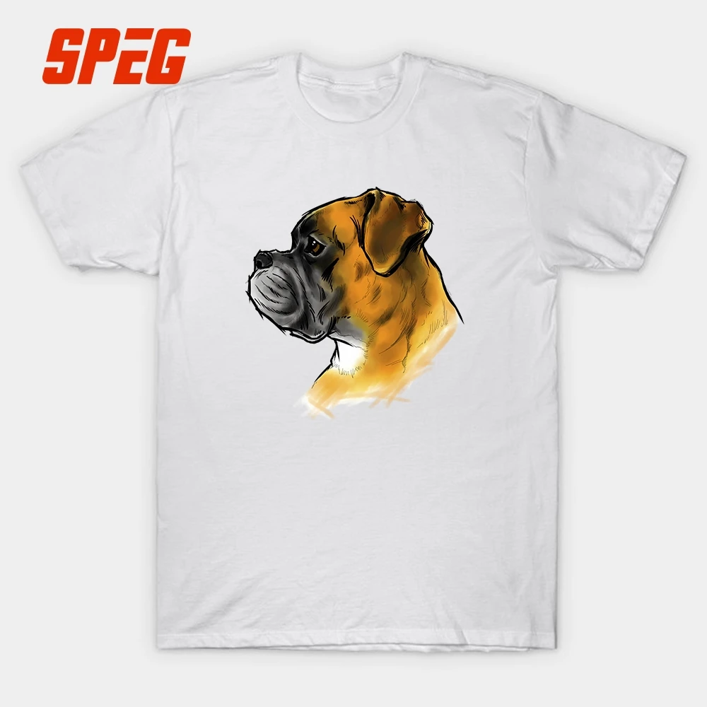 Stylish T Shirts Dog Boxer Men's O Neck Short Sleeve Tee Shirts Humor